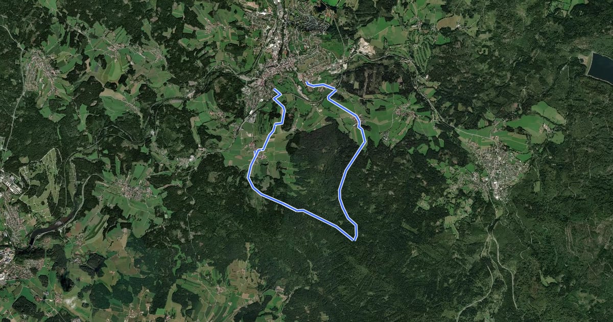 Маршрут Winterwanderweg 8 на спутниковом снимке