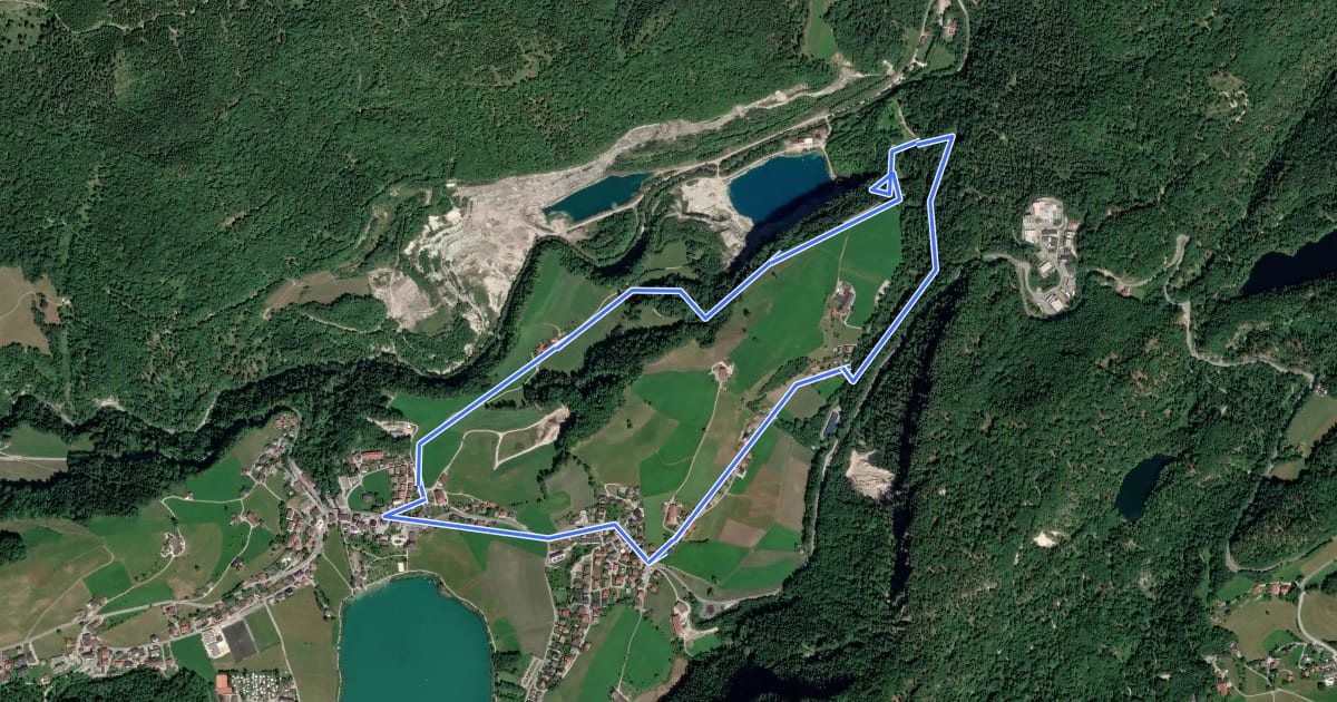 Маршрут Winterwanderweg Vorderthiersee Wachtl на спутниковом снимке