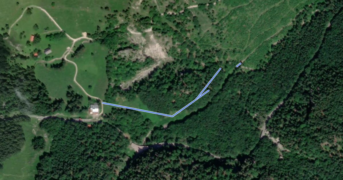 Маршрут Winterweg Mitteralm на спутниковом снимке