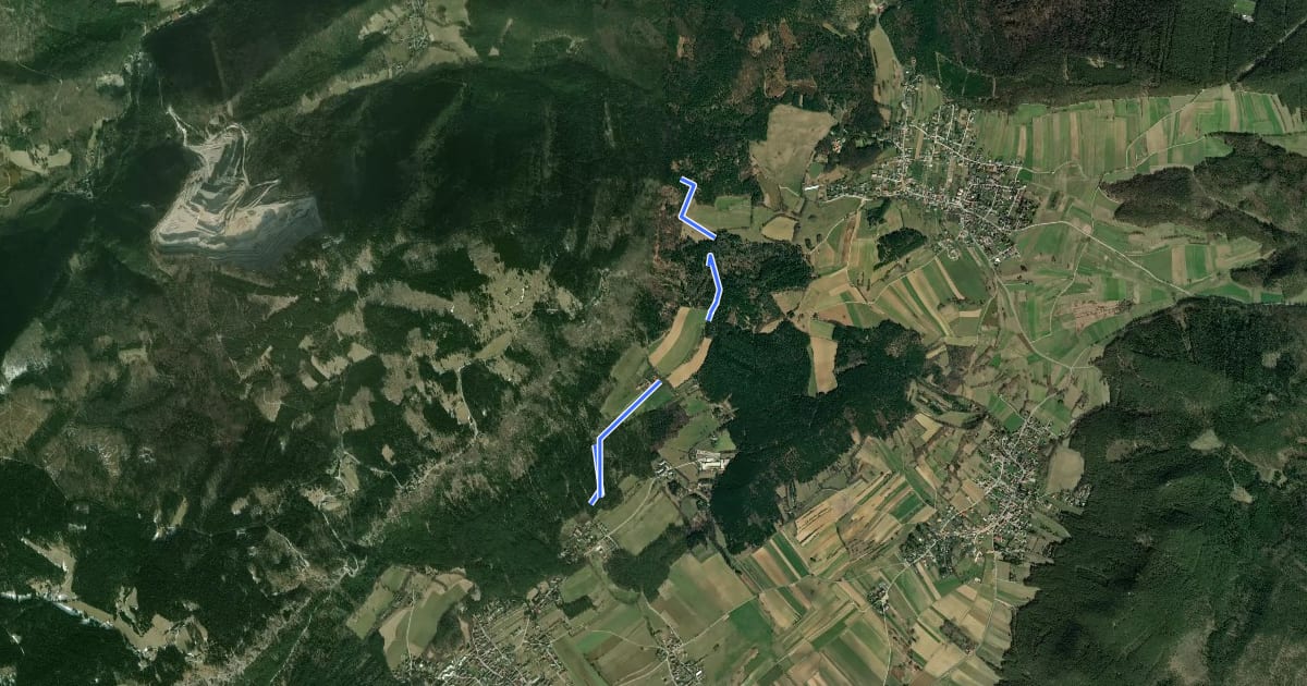 Маршрут Winzendorf - Gaaden - Loderhof - Frankenhof - Drobilsteig на спутниковом снимке
