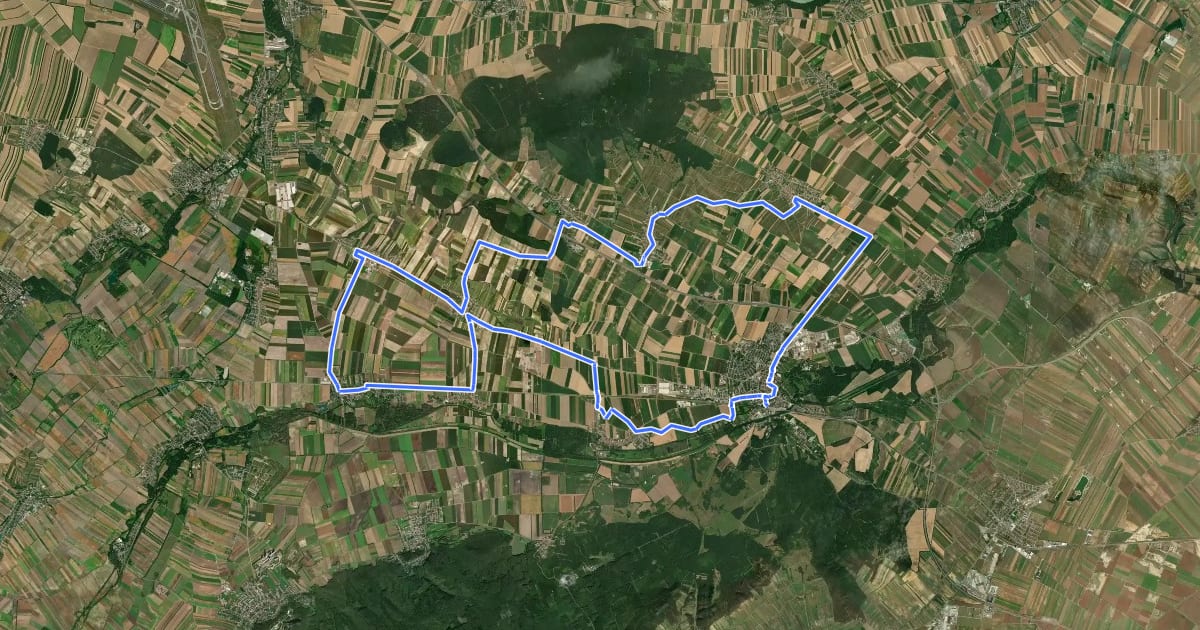 Маршрут Winzer Tour Carnuntum на спутниковом снимке
