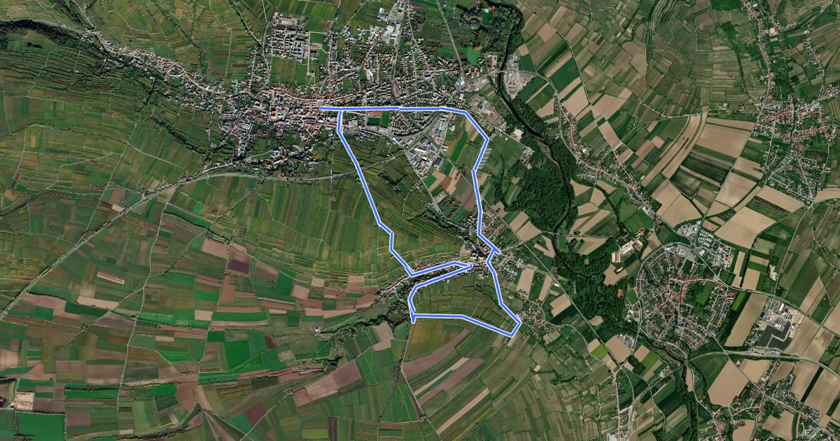 Маршрут Winzerdorfweg, Nr. 63 на спутниковом снимке