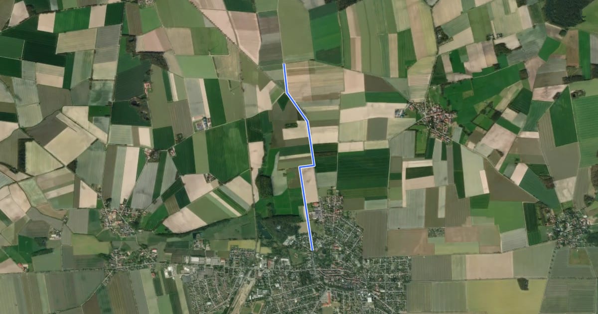 Маршрут Wittingen Nord (42) - Rumstorf Süd (90) на спутниковом снимке