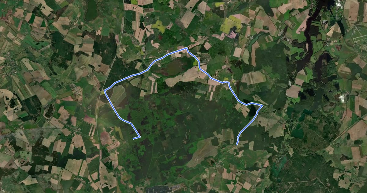 Маршрут Wittstock (11) - Wittstock (14) на спутниковом снимке