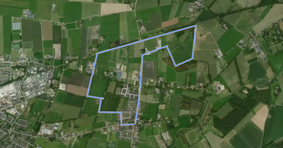 Маршрут WNW Arnhem Nijmegen - Groesbeek De Horst - groene route на спутниковом снимке