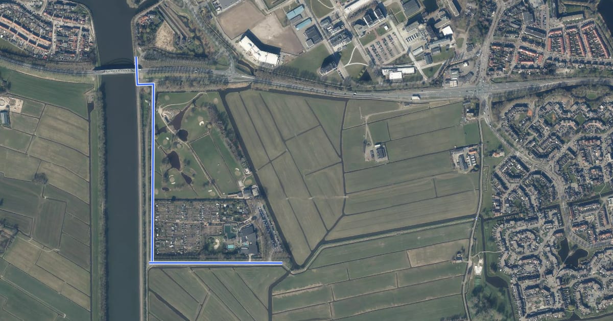 Маршрут WNW Gooi & Vechtstreek verbindingsroute 67-89 на спутниковом снимке
