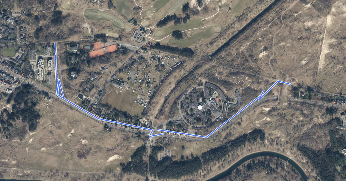 Маршрут WNW Noord-Holland verbindingsroute 17-21-25-21-49-75 на спутниковом снимке