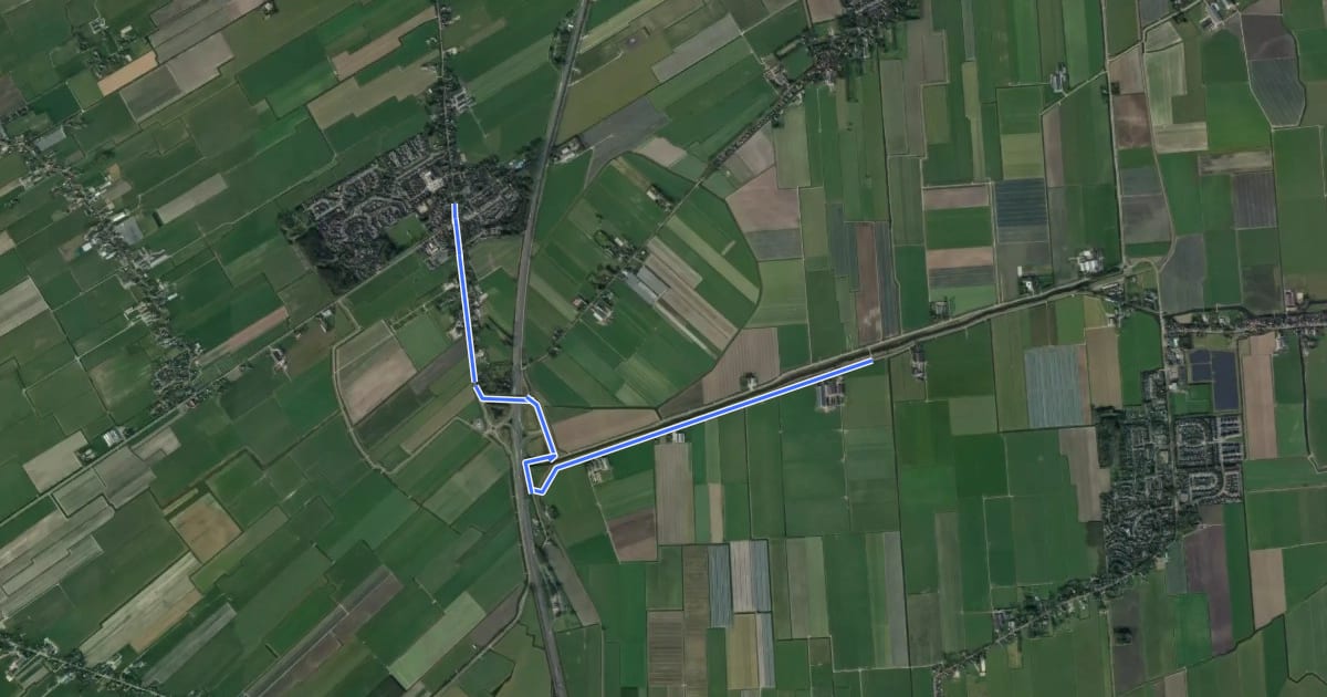 Маршрут WNW Noord-Holland verbindingsroute 28-82 на спутниковом снимке