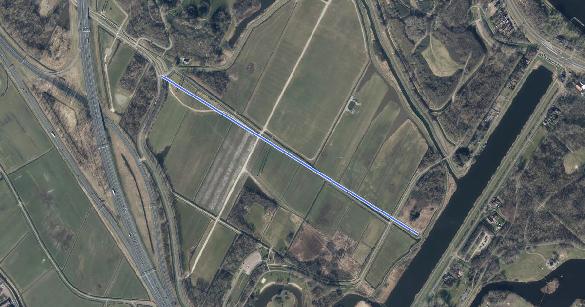 Маршрут WNW Noord-Holland verbindingsroute 54-59 на спутниковом снимке