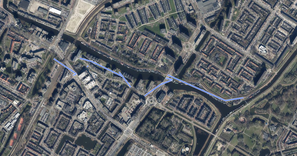 Маршрут WNW Noord-Holland verbindingsroute 63-70 на спутниковом снимке