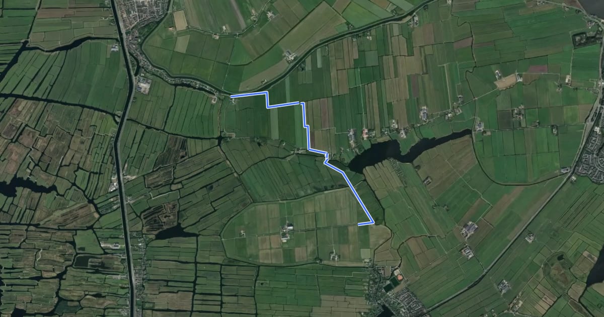 Маршрут WNW Noord-Holland verbindingsroute 73-74 на спутниковом снимке