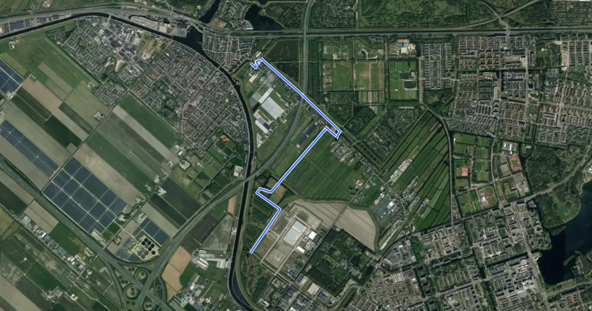 Маршрут WNW Noord-Holland verbindingsroute 76-80 на спутниковом снимке