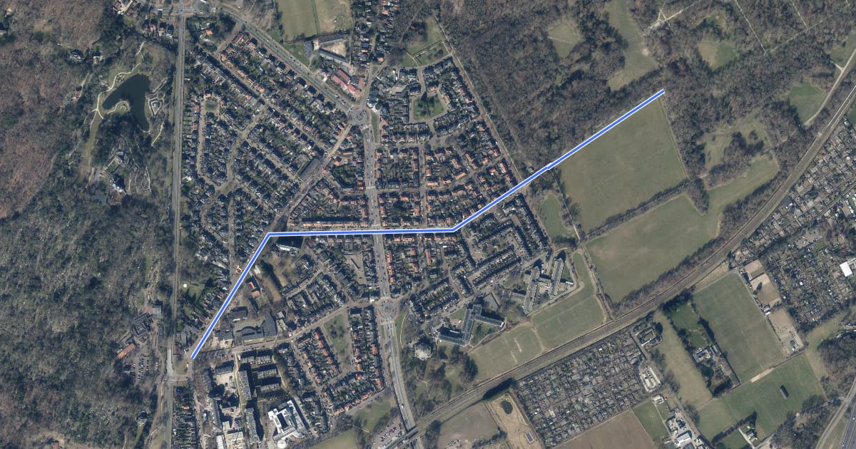 Маршрут WNW Noord-Holland verbindingsroute 83-85 на спутниковом снимке