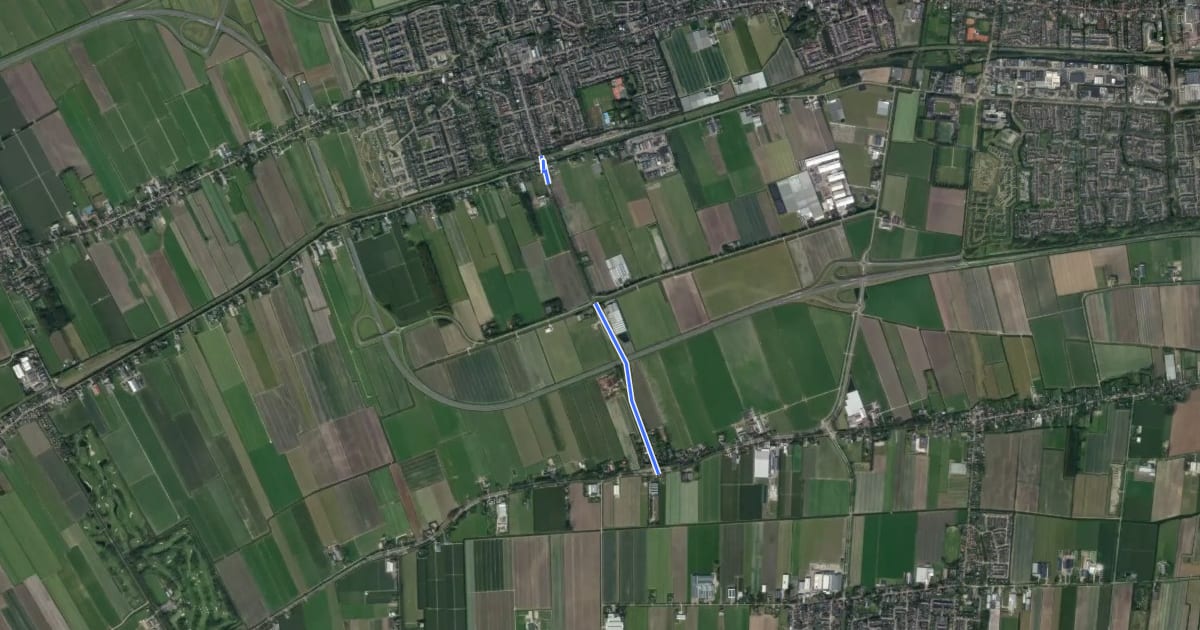Маршрут WNW Noord-Holland verbindingsroute 85-89 на спутниковом снимке