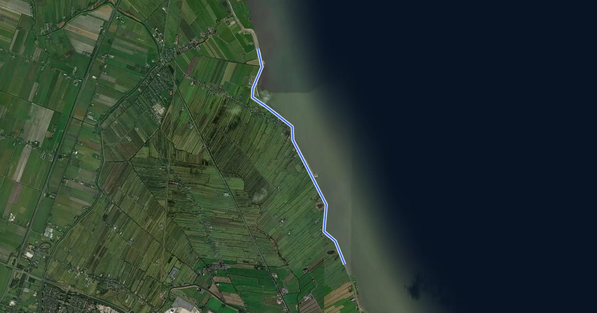 Маршрут WNW Noord-Holland verbindingsroute16-22 на спутниковом снимке