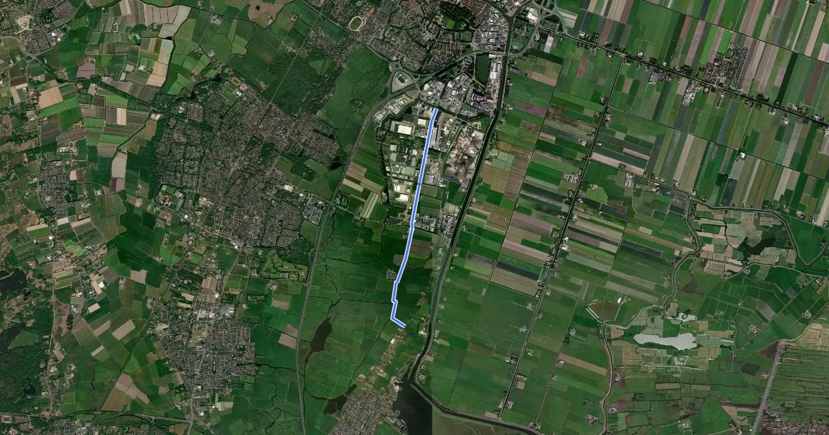 Маршрут WNW Noord-Holland verbindingsroute70-81 на спутниковом снимке