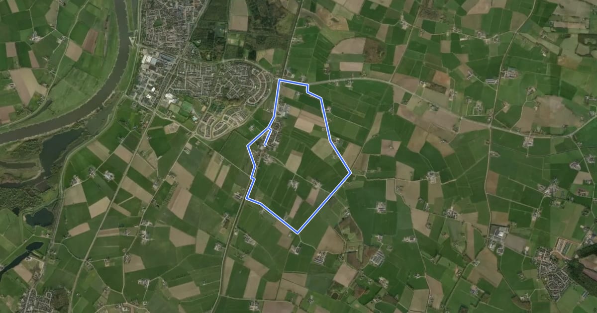 Маршрут WNW Salland - Boerhaar - rode route на спутниковом снимке