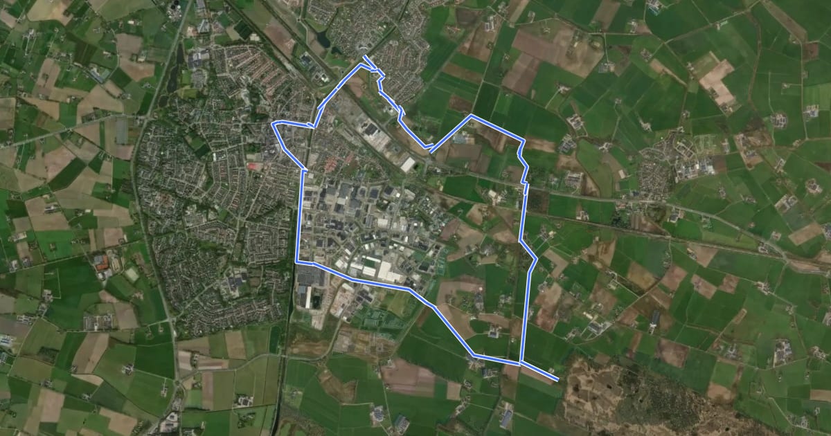 Маршрут WNW Salland - Boetelerveld/Het Raan/Raalte - paarse route на спутниковом снимке
