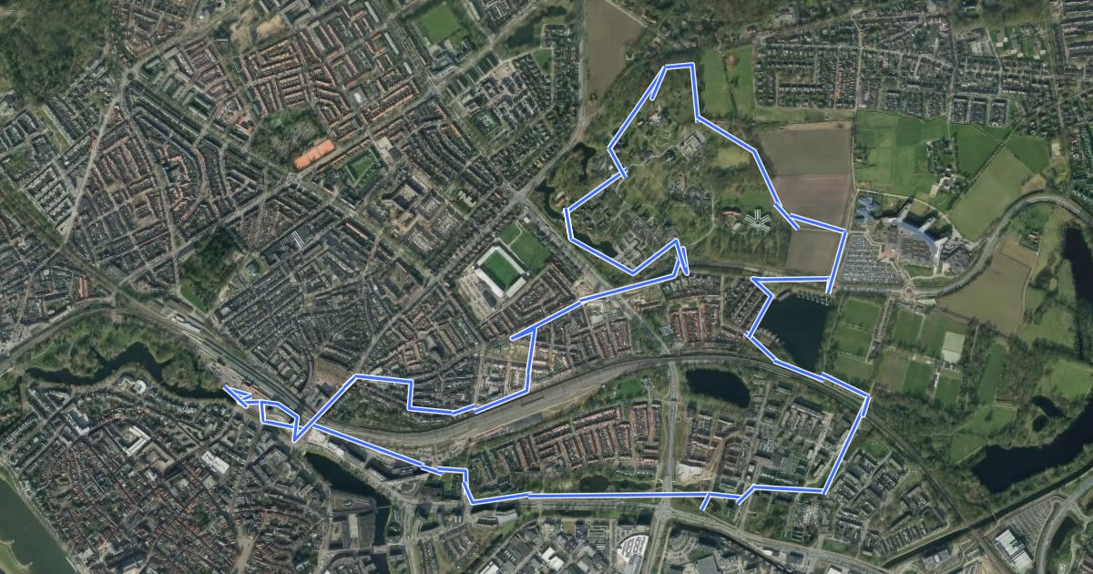 Маршрут WNW Salland - Deventer/Rielerenk - groene route на спутниковом снимке