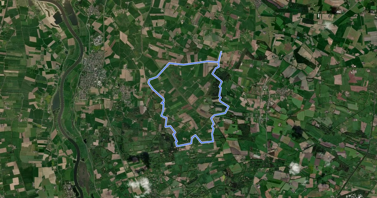 Маршрут WNW Salland - Eikelhof/Middel - groene route на спутниковом снимке
