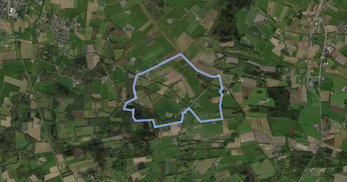 Маршрут WNW Salland - Eikelhof/Nijendal - gele route на спутниковом снимке