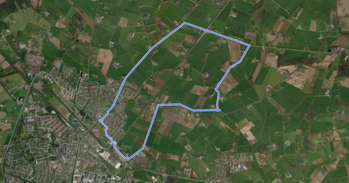 Маршрут WNW Salland - Het Raan - gele route на спутниковом снимке