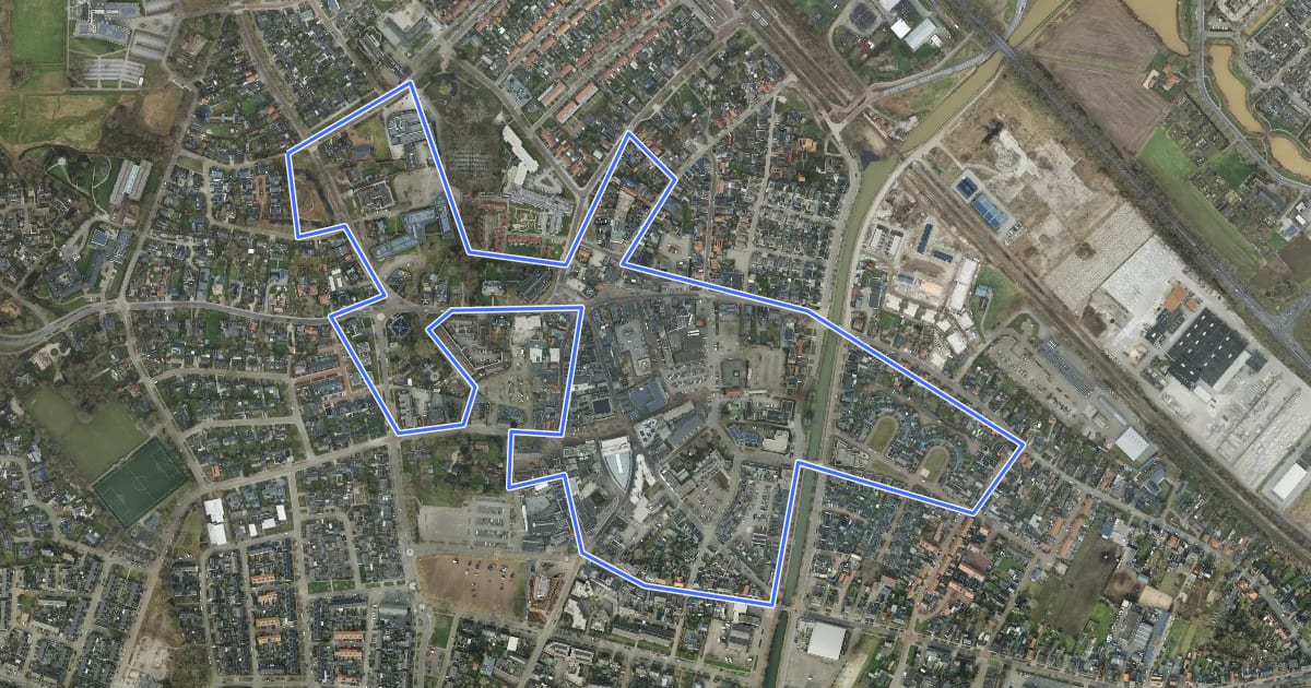 Маршрут WNW Salland - Raalte - gele route на спутниковом снимке