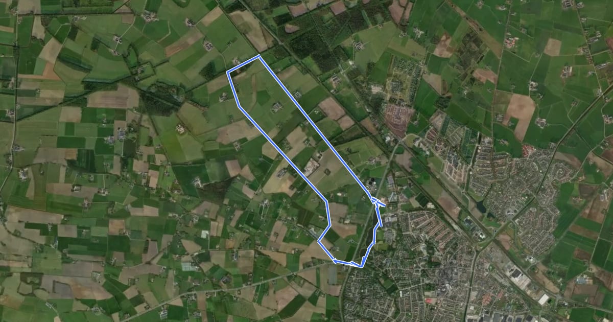 Маршрут WNW Salland - Raalte-Motorfietsmuseum - gele route на спутниковом снимке