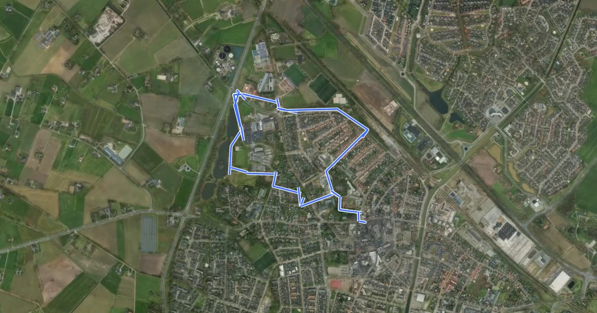 Маршрут WNW Salland - Raalte/Raalte-Motorfietsmuseum - groene route на спутниковом снимке