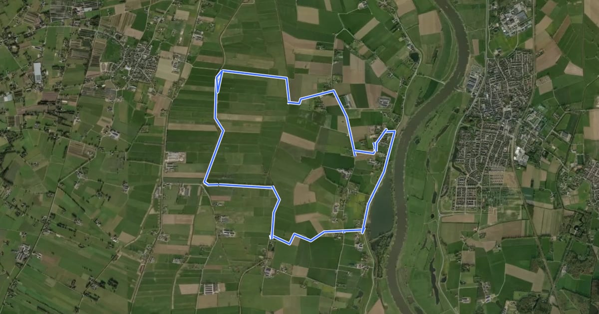 Маршрут WNW Salland - Welsum/Welsum-Vosseweg - groene route на спутниковом снимке
