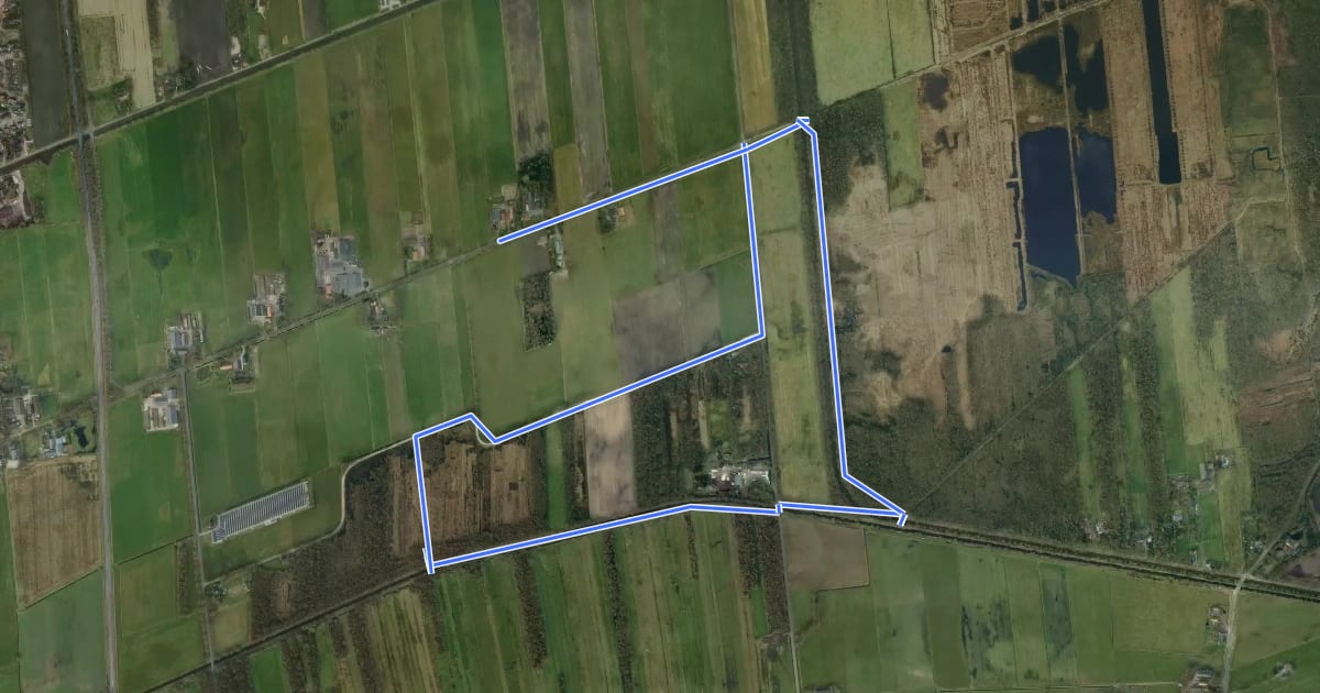 Маршрут WNW Twente - Bakkershoopvenen/Engbertsdijksvenen - oranje route на спутниковом снимке