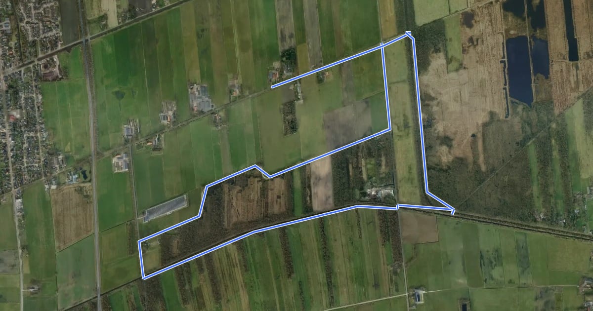Маршрут WNW Twente - Bakkershoopvenen/Engbertsdijksvenen - rode route на спутниковом снимке