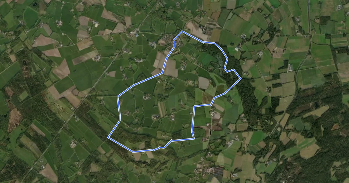 Маршрут WNW Twente - Beuningen - blauwe route на спутниковом снимке