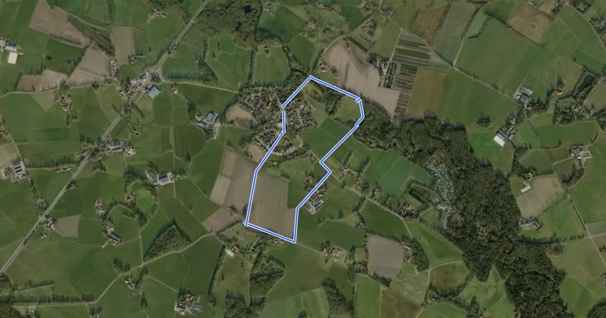 Маршрут WNW Twente - Beuningen - paarse route на спутниковом снимке