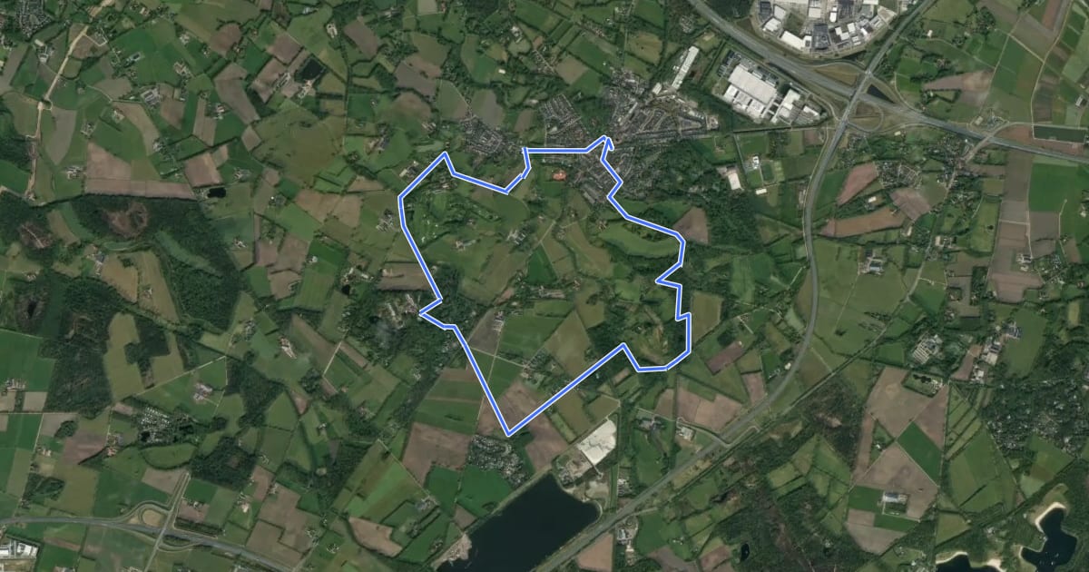 Маршрут WNW Twente - Boekelo/Bad Boekelo - paarse route на спутниковом снимке