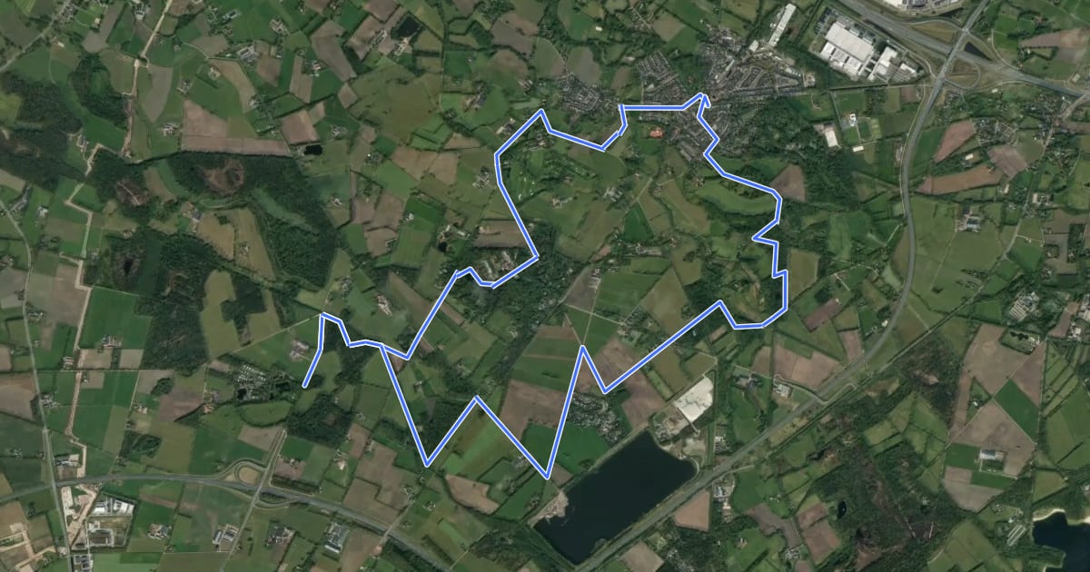 Маршрут WNW Twente - Boekelo/Bad Boekelo/Stepelo - oranje route на спутниковом снимке