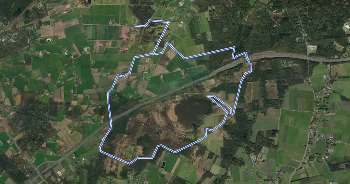 Маршрут WNW Twente - Borkeld/Overveen - oranje route на спутниковом снимке