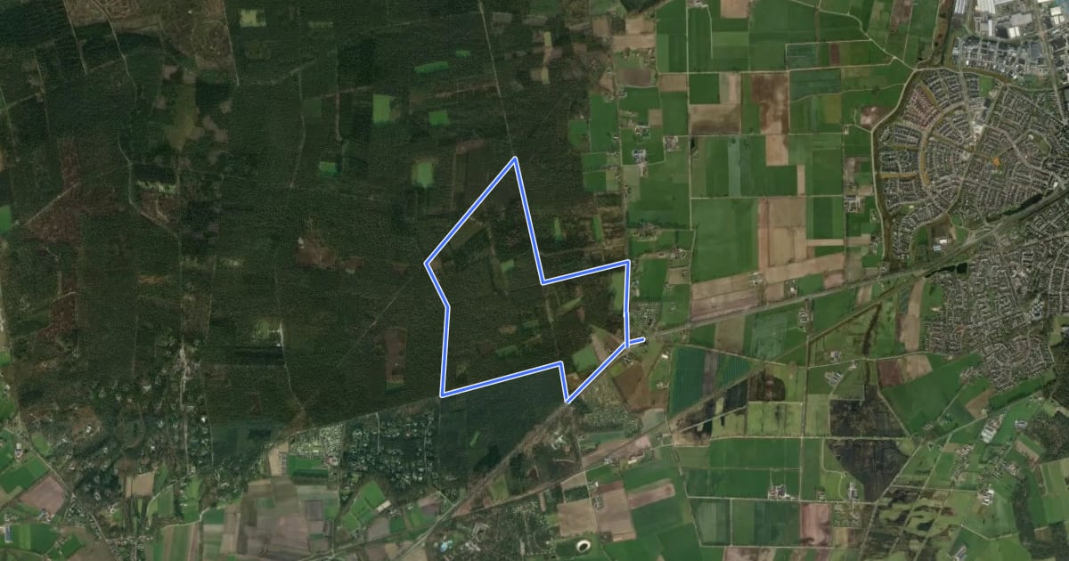 Маршрут WNW Twente - De Keizer/Sprokkelweg - oranje route на спутниковом снимке