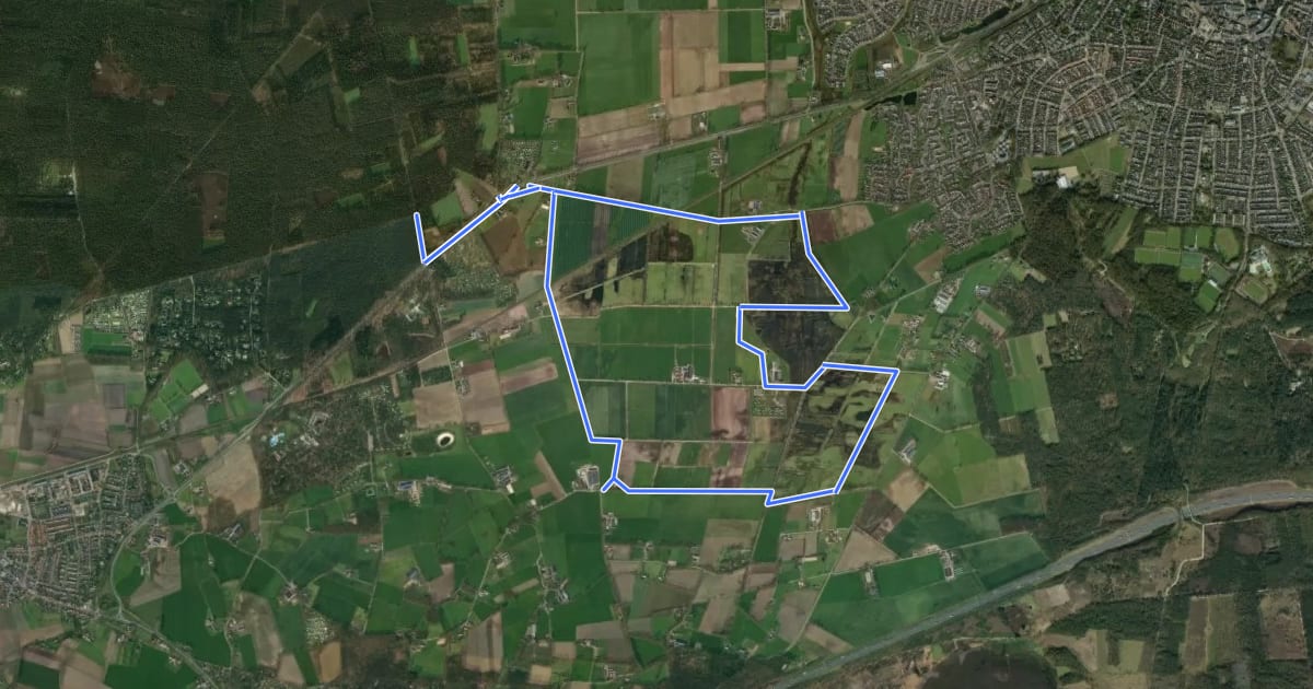Маршрут WNW Twente -De Keizer/Sprokkelweg/Overveen - groene route на спутниковом снимке