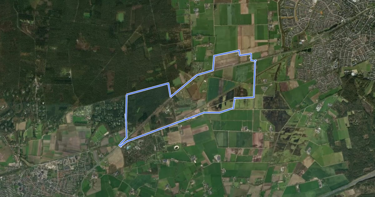 Маршрут WNW Twente - De Keizer/Sprokkelweg - paarse route на спутниковом снимке