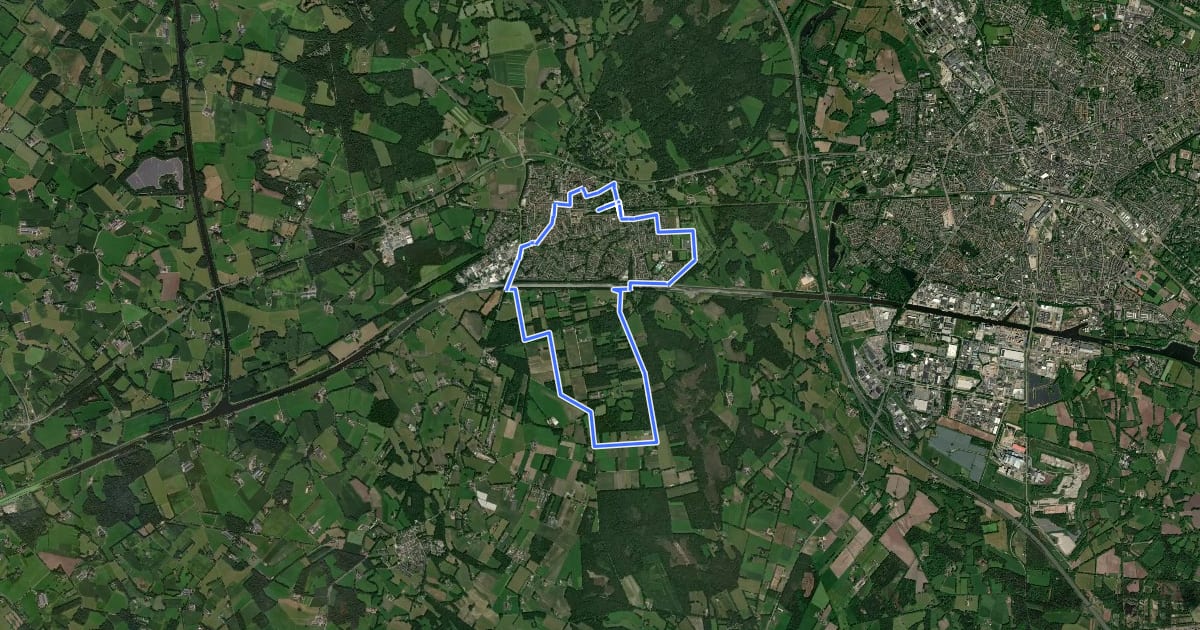 Маршрут WNW Twente - Delden - blauwe route на спутниковом снимке