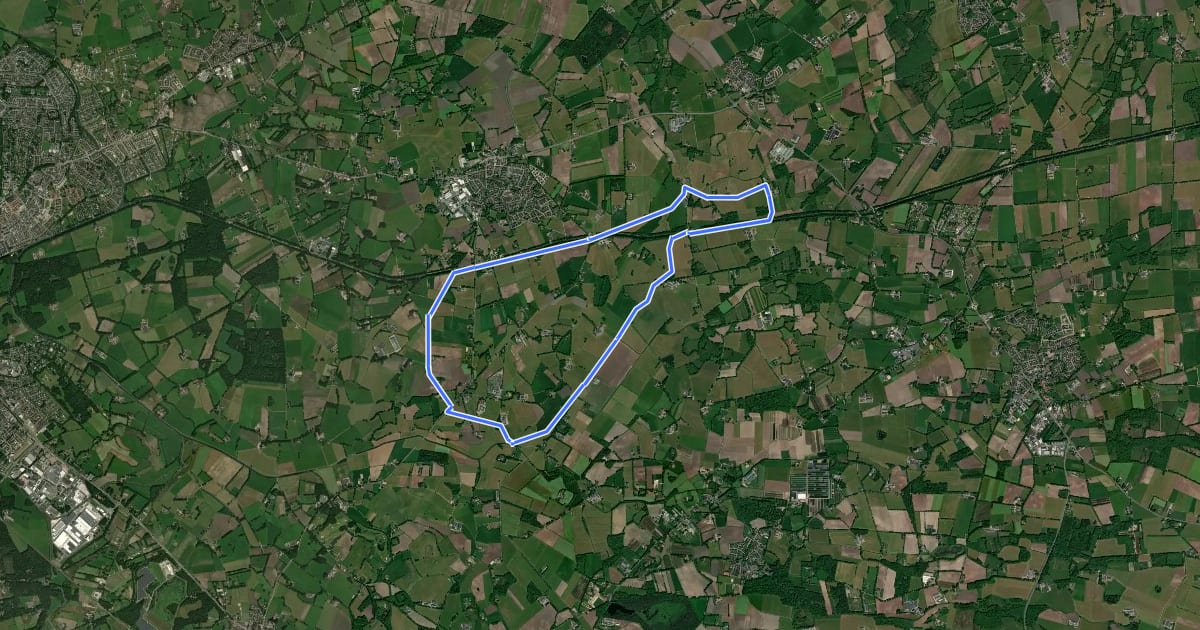 Маршрут WNW Twente - Demmershoek - groene route на спутниковом снимке