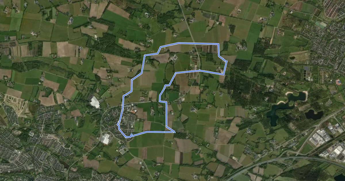 Маршрут WNW Twente - Deurningen - paarse route на спутниковом снимке