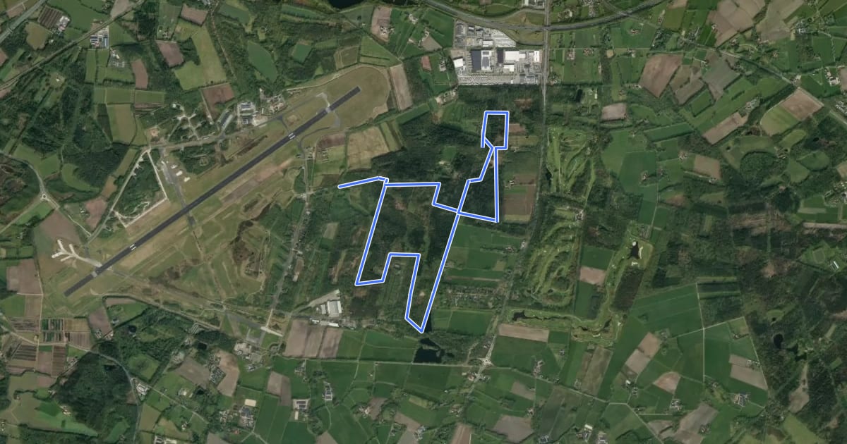 Маршрут WNW Twente - Doppler/Lonnekerberg - blauwe route на спутниковом снимке