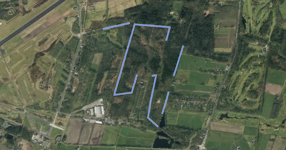 Маршрут WNW Twente - Doppler/Lonnekerberg - rode route на спутниковом снимке