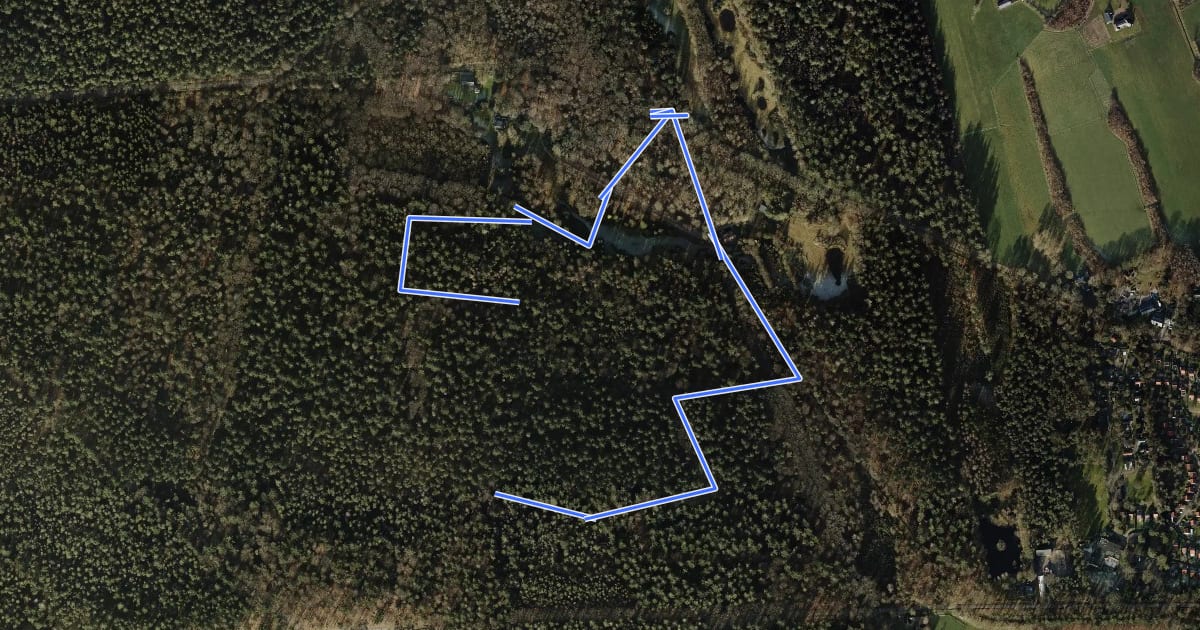 Маршрут WNW Twente - Eelerberg - groene route на спутниковом снимке