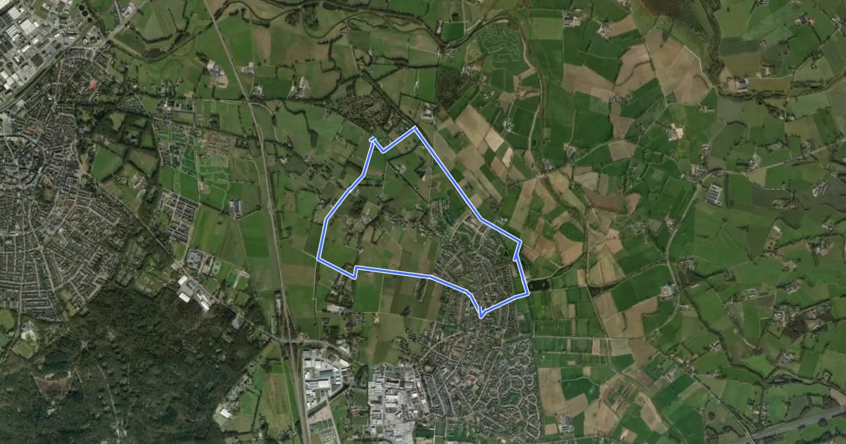 Маршрут WNW Twente - Enter/Elsgraven - paarse route на спутниковом снимке