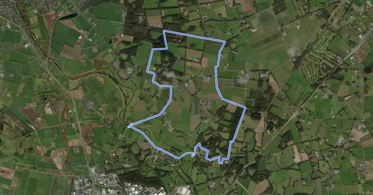 Маршрут WNW Twente - Grimberg/Notter-Zuna - paarse route на спутниковом снимке