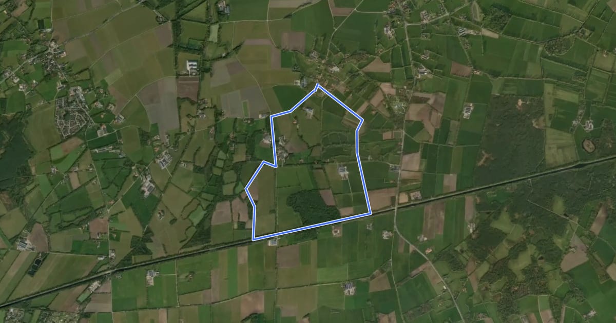Маршрут WNW Twente - Groot-Agelo - rode route на спутниковом снимке