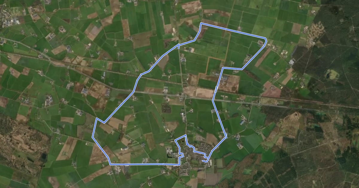 Маршрут WNW Twente - Haarle/Haarlerveld - gele route на спутниковом снимке